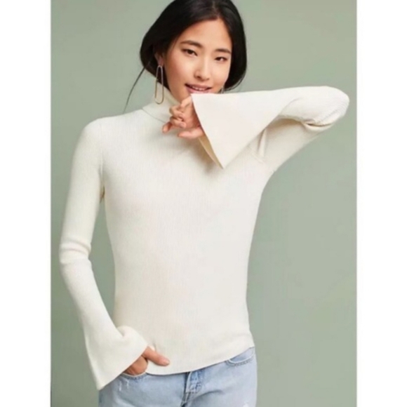 SOLDA🚫Anthropologie MOTH bell sleeve turtleneck - Picture 3 of 8